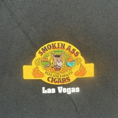 Vintage Gildan L Black Smokin Ass Cigars Hawaii Las Vegas Fine Leaf Tobacco Tee