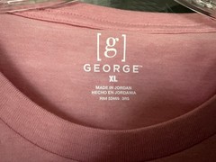 George Men’s Short Sleeve Crew Retro Mauve Heather Tee Shirt XL
