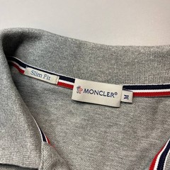 Moncler Maglia Polo Manica Corta Slim Fit Gray T-Shirt Size M