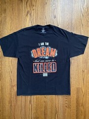 Rufnek Mens Black T-Shirt XL “I Am The Dream That Can Never Be Killed” Military