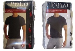 3 POLO RALPH LAUREN MENS 1XL TO 4XL BIG & TALL WHITE BLACK STRETCH CREW T-SHIRTS