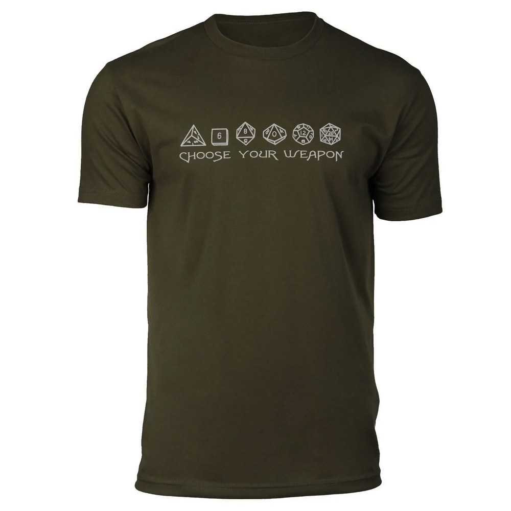 Dice: Choose your Weapon Premium Navy Green T-Shirt, Small