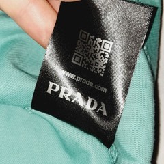 PRADA T-Shirt [Mens L] Teal Embroidered Red Made In Italy CLEAN!
