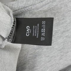 Ciao Italy Loopback Sweatshirt T Shirt Grey Short Sleeve Cotton Size S Minimalis