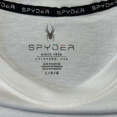Spyder Mens Large Graphic T Shirt White Logo Outdoor Summer Athletic NWT