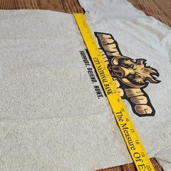 Army Hog Hunters Graphic T-Shirt Med Mens Grey Double Sided Gildan Ultra Cotton