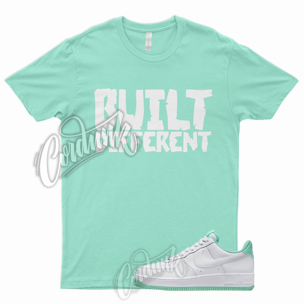 BUILT T Shirt for N Air Force 1 Low White Mint Foam Mystic Navy Mid Green 90
