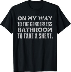 Retro On My Way to The Genderless Bathroom to Take a She/lt T-Shirt