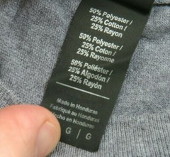 Anvil Gray Tri Blend Poly Cotton Rayon Short Sleeve Solid Tee T-Shirt Large A24