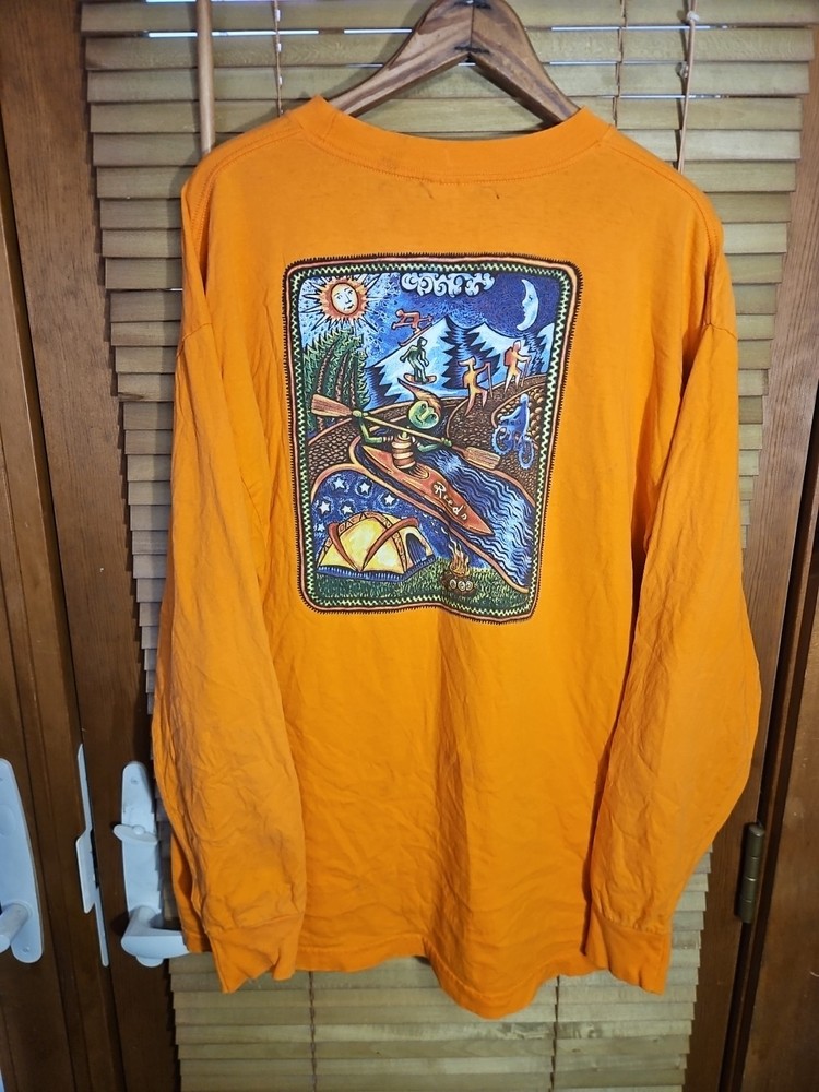 Vintage 90s Reeds Outfitters Nature Hiking Camping Outdoor Art Tee T Shirt XL