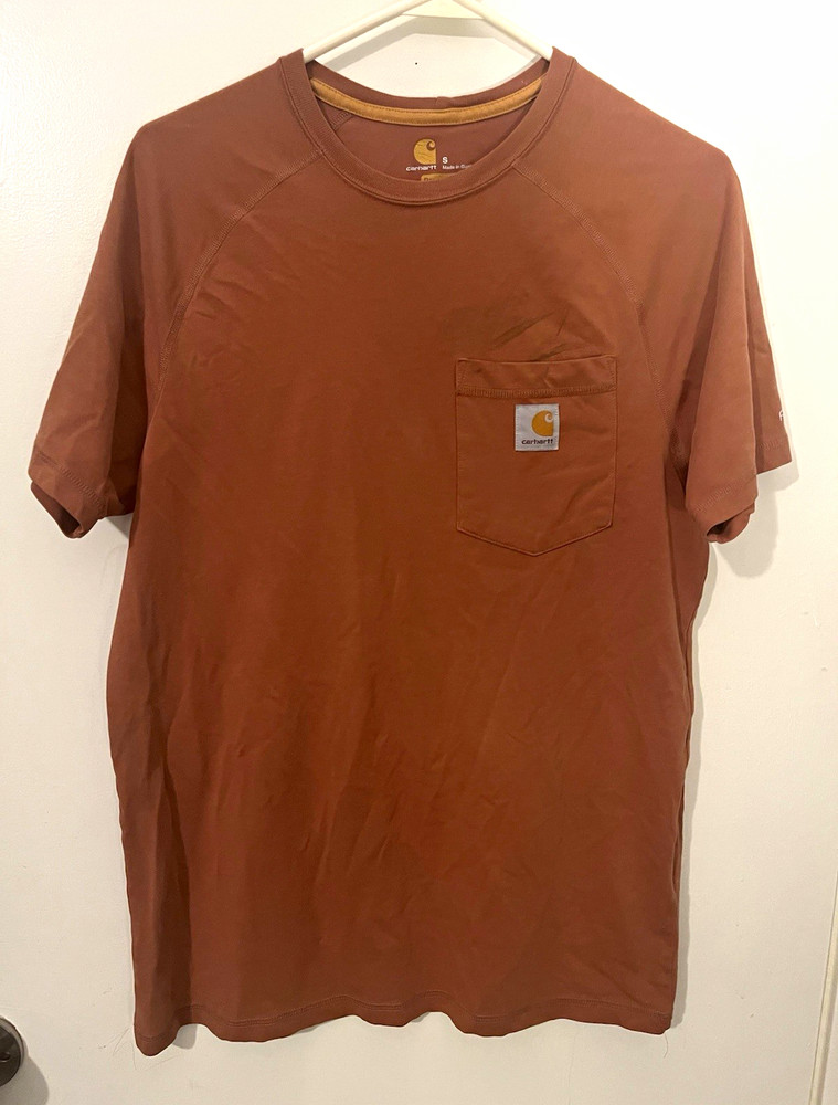 Carhartt Relaxed Fit Pocket Logo Cotton Crew Neck Tee Men’s S
