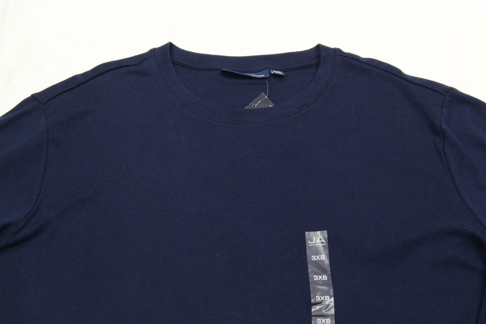 John Ashford Men’s Navy Blue Interlock Crew Neck Long Sleeve Shirt Size 3XB