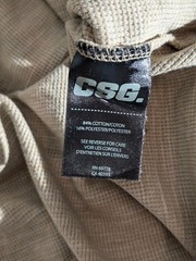 CSG thermal shirt mens size 2XL crew neck long sleeve tan