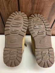 Skechers Boots Mens Size 5.5 Tan Work Lace Up Synthetic Leather Outdoor 93158L