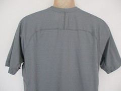 REI Co-op Lightweight Crew Tee T-Shirt Mens Large Striped Gray Quick Dry 879016