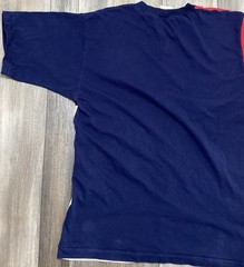 Vintage Mani Hile Color Block T Shirt Mens S Red White Blue Graphic Tee Texas
