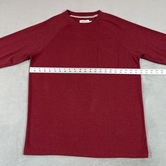 The Normal Brand Shirt Mens Large Red Crewneck Long Sleeve Chest Pocket Heavy