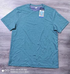 Lands End Shirt Adult Large Green 4-Way Stretch Classic Fit T-Shirt Tee Mens