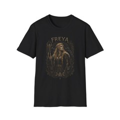 Freya Viking Goddess T Shirt Norse Mythology Floral Graphic Tee