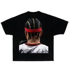 Allen Iverson Vintage Graphic T-Shirt Black 90s Basketball Streetwear Tee