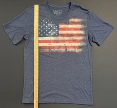 Men’s GALT Red White Blue Patriotic Flag Short Sleeve Athleisure Tshirt Size Med