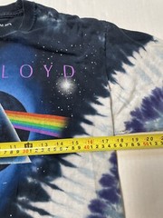 Pink Floyd T-Shirt Tie Dye Dark Side Of The Moon Size Medium Liquid Blue
