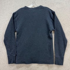 LL Bean Henley Shirt Mens Medium Blue River Driver Wool Blend Base Layer Outdoor