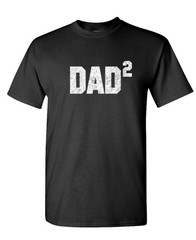 DAD SQUARED grandfather fathers day paw – Unisex Cotton T-Shirt Tee Shirt