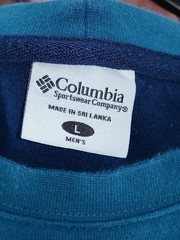 Columbia Mens Blue T-Shirt Long Sleeve Crew Neck Fall Size Large L