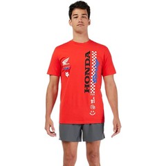 Fox Racing Red Honda Tee Shirt Lightweight Comfortable Fit Fine-Knit Fabric