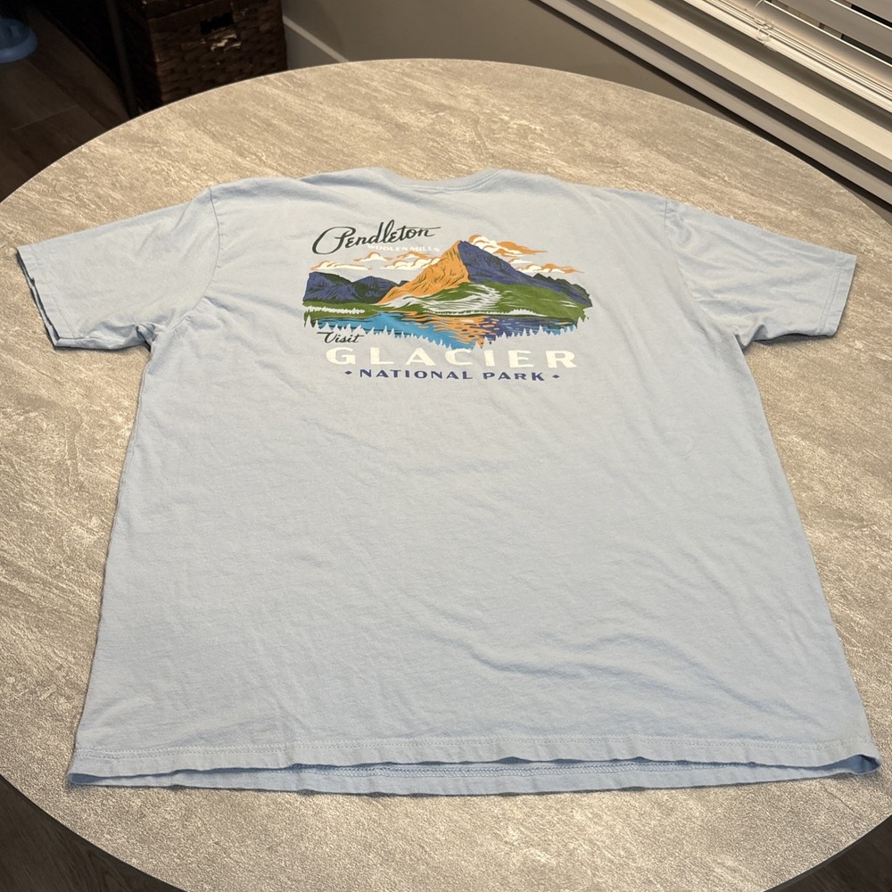 Pendleton Shirt Unisex Crewneck Glacier National Park Printed Graphic Tee 2XL
