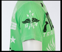 AMERICAN FIGHTER Neon Green FLY BY Athletic Graphic T-shirt NWT