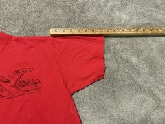 Vintage 80s Ralph Steadman T Shirt Mens L Red USA Single Stitch Gonzo RARE