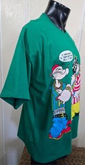 Signal Sports Vintage Popeye Brutus 1993 T-Shirt Green Sz XL Single Stitch