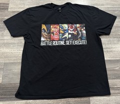 Mega Man Battle Routine Shirt Mens 2XL Video Game Tee Capcom Black Short Sleeve