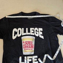 College Life Cup of Noodles Black Shirt by Tee Luv Adult Size Large