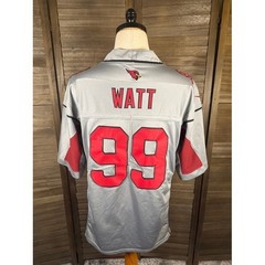 Nike Arizona Cardinals JJ Watt 99 NFL On Field Jersey Mens Small Grey Red