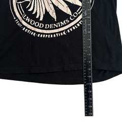 Elwood Denim Skull Headdress Graphic Tee Black Streetwear Skate Shirt Mens M