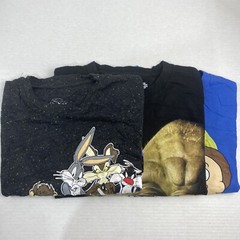 Wholesale Lot of 30 Cartoon/Anime Graphic Short Sleeve Tee Shirts(Sizes In Desc)