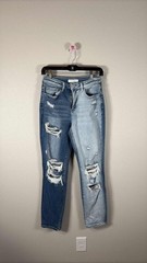 Flying Monkey Womens Distressed Two Tone Split Skinny Jeans Size 26 Ripped