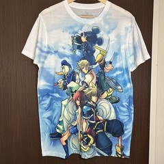 Kingdom Hearts All Over Print Shirt Men Medium Y2K KH II JRPG Disney Square Enix