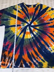 Gildan Heavy Cotton Tie-Dye Short Sleeve Crew Neck Cotton T-Shirt XL Hand-dyed