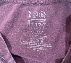 TEE LUV Dr. Pepper T-Shirt XXL Burgundy Distressed Logo Broken In Y2K Well Loved