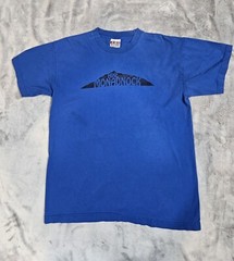 Bayside Heavyweight Cotton T-Shirt Made In USA Size Large Royal Blue