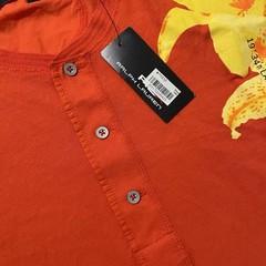 RLX Ralph Lauren Shirt Medium M Floral Orange Hawaiian Pacific Henley NWT $98