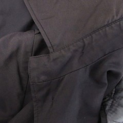 Agnes b Homme Stainless Steel Collar Coat Long Black with Liner