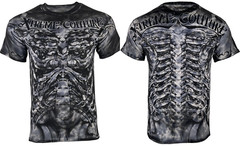 Xtreme Couture By Affliction Men’s T-Shirt BIOMECHANICAL Grey Biker S-5XL