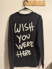 Travis Scott Astroworld Wish You Were Here Black Long Sleeve Crewneck Tee L