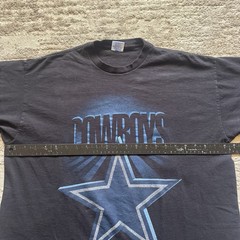 Vintage 90s Starter Dallas Cowboys Tee Mens Large Black NFL Football Tee USA