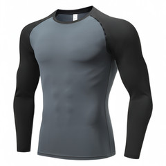 2 Packs Men’s Compression Shirts Long Sleeve Athletic Workout Gym Active Sports
